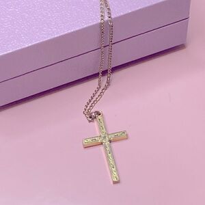 💛 Antique 12k Gold Filled Cross Necklace